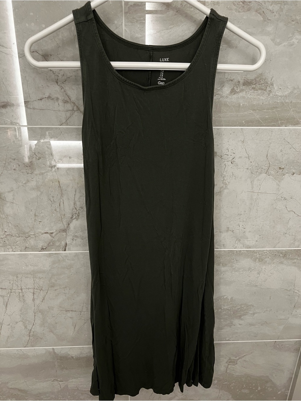Gap Luxe Green Tank MIDI Dress